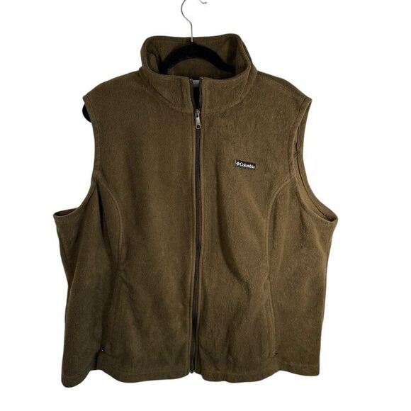 Columbia Brown Fleece Vest - Picture 1 of 6